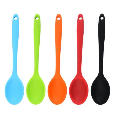 China Silicone Viable Mini Spoon Small Salad Spoon Stirring Small Baked Rice Spoon Food Grade Tableware Spoon Soup Spoon More for sale