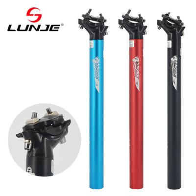 China Bicycle Seatpost LUNJE Mountain Bike Seat Tube 400mm Aluminum Alloy Seatpost 27.2 30.9 31.6mm Matte Bicycle Seatpost for sale