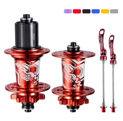 China Aluminum Alloy New Arrival Mountain Bike Hub Four Ratio Quick Release Through Axle Disc Brake Six Nail Hub Bicycle Hubs for sale