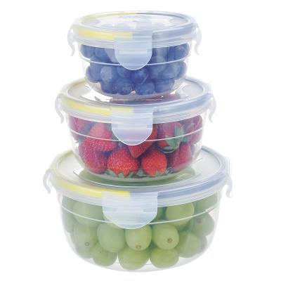 China Sustainable Reusable Custom Microwave Sealable Round Shape Plastic Food Container Bento Lunch Box for sale