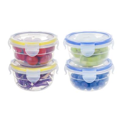 China Freshness Preservation Baby Food Grade Lunch Airtight Bpa Free Transparent Plastic Food Container Storage Cups With Lids for sale