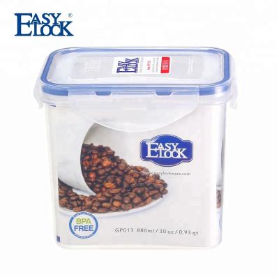 China Freshness Preservation Easylock OEM Tea Coffee Food Container Airtight Plastic [880ML 29.8OZ 3.5CUP] for sale