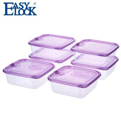 China Purple Freshness Preservation EASYLOCK Grape 6-Pack 3-Cup Sandwich Food Storage Meal Prep Containers with Airtight Plastic Lids for sale