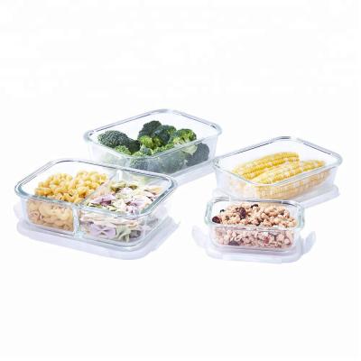 China Freshness Preservation 8 Piece Glasslock Promotion Food Storage Container Decorative Leakproof Glass Gift Set for sale