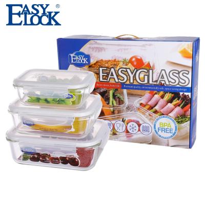 China Freshness Preservation Products Best Selling Glass Lunch Box Set [3200ml 108.21oz 12.8cup] for sale