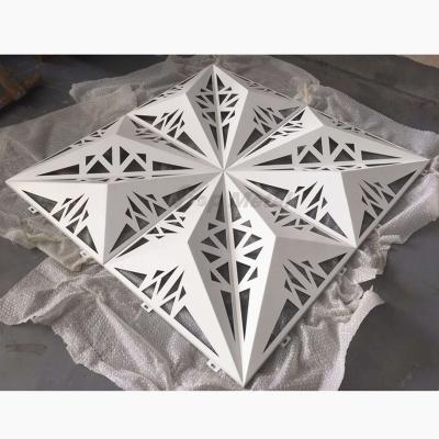 China Modern Modern Metal Building Material Aluminum Laser Cut Decorative 3d Wall Cladding for sale