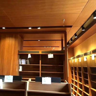 China Modern design wooden exterior cladding panel/cladding aluminum alloy environmental profile roof wall for library for sale