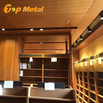 China China Supplier Modern Real Aluminum Metal Wood Insulated Decor Panels / Wood Grain Metal Panel Soffit Sheet Apply To Restaurant for sale