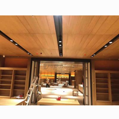 China Modern Interior Decorative Cladding Roof Aluminum Solid Wood Surface Coated Panels for sale