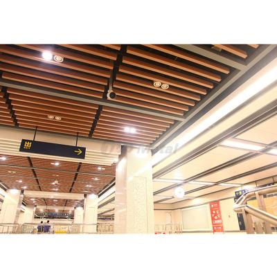 China Wood Artistic Aluminum Profile Hot Sale Ceilings Square Tube Ceiling For Building for sale