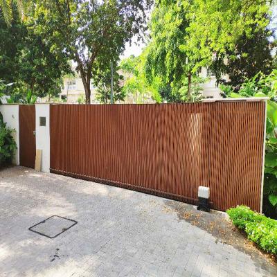 China Hot Sale New Design Exterior Decoration Easily Assembled Aluminum Pedestrion Gate For Garden Fence for sale