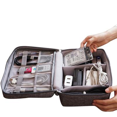 China Cosmetic Organizer Foldable Storage Bag Polyester Travel Gear Storage Bag Large With Handle for sale