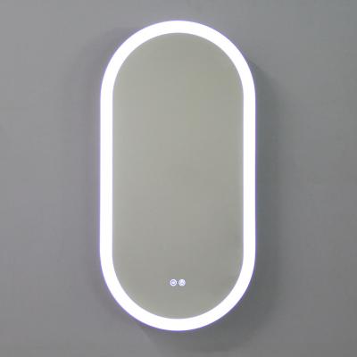 China Bright LED Modern Wall Mounted Framed Bathroom Lighted Mirror for sale