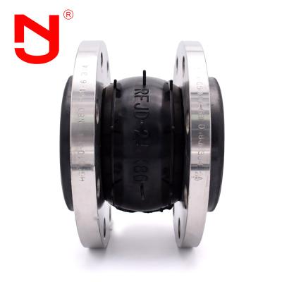 China DN100 Single Sphere Rubber Expansion Joint SS304 Metal Flanged Rubber Expansion Joint for sale