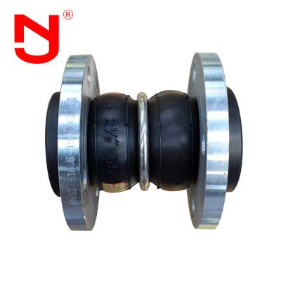 China DN100 EPDM Double Sphere Rubber Flexible Of Floating Flange Rubber Expansion Joint for sale