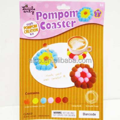 China Creative ornament pom pom coaster kids craft kits for kids for sale