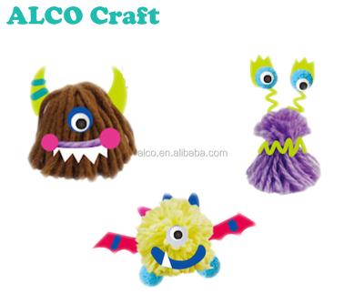 China Kids Toys Kids Toy Furry Monster Craft Kit DIY Kids Activity String Dolls for sale