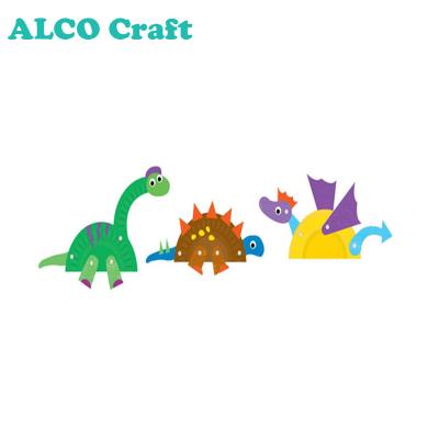 China Make 3 Diy Handwork Dinosaur Plate Dolls Kids Craft Kits for sale