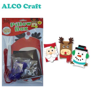 China Handmade Cute Santa Design Pillow Shape Packaging Box For Kids Activity for sale