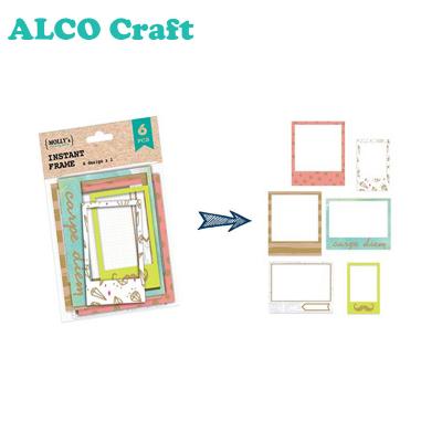 China Card Making Custom 6 Designs Photo Paper Frame For Scrapbooking Embellishments for sale