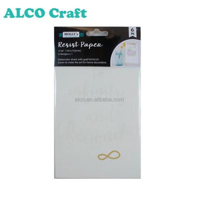 China Anti-bend DIY Custom Design 4 By 6 Inch Color Splatter To Resist Paper Pack for sale