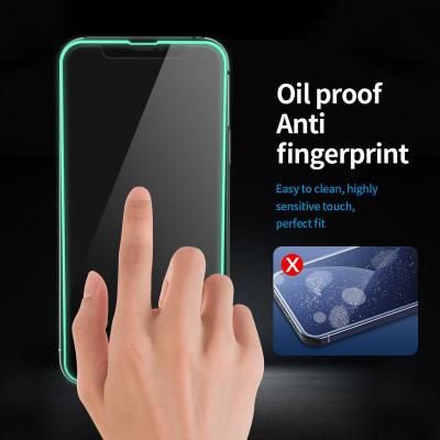 China Mobile Phone Full Coverage Fluorescent Color Tempered Glass Mobile Phone Luminous Glow In Dark Screen Protector For iPhone14 13 pro 12 11Pop Max for sale