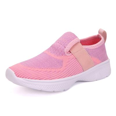 China 2021 lightweight new light weight elastic fabric casual stylish custom kids sneakers for sale