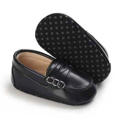 China Anti-Smell Loafers Baby Shoes Baby Sneakers Outsole Leather Boys Flat Shoes for sale