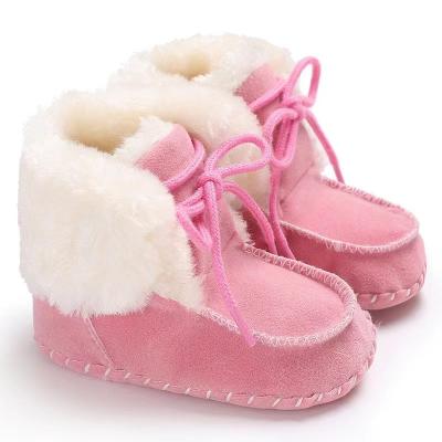 China Unisex Winter Baby Prewalker Infant Hutch Shoes Snow Boots Infant Anti-skid Sole Soft Warm Newborn Toddler Thermal Shoes for sale