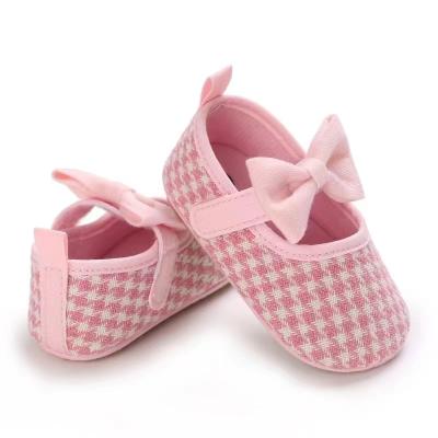 China Lace Little Girl's Cute Simple Lightweight Infant Baby Dress Princess Shoes Soft Butterfly-knot Baby Shoes for sale