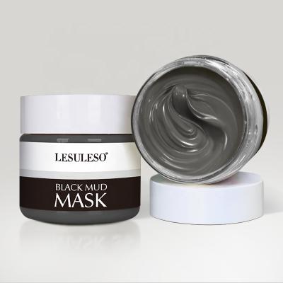 China Custom Facial Moisturizer OEM Skin Care Blackhead Remove 100% Natural Oil Control Clay Mud Mask Deep Cleansing Black Mask for sale