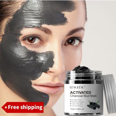 China OEM/ODM Clay Mask Skin Care Remove Organic Blackhead Acne Activated Charcoal Mud Facial Cleansing Face Mask Moisturizer for sale