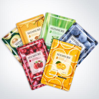 China Moisturizing Cream Whitening Beauty Facial Mask Natural Organic Hydration Fruit Rose Aloe Vera Sheet Mask for sale