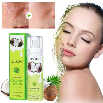 China Toner OEM ODM wholesales Skin Care Coconut Extract Facial Massage 92% Organic Coconut Face Toner Custom Whitening Hydration Spray for sale