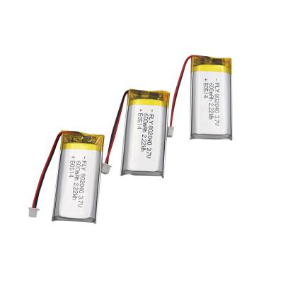 China Consumer electronics small kc 3.7v Li-ion battery 802040 lithium 600mAh polymer battery for DV for sale