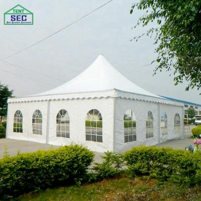 China White Aluminum Alloy PVC 6X6 Exhibition Pagoda Tent For Outdoor Events 6*6M for sale