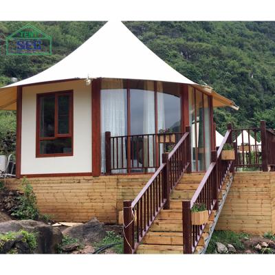 China Water proof resistance UV hot sale hotel gazebo dome tent glamping awnings large for outdoor events for sale