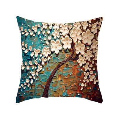 China Home 3D Printing Home Living Room Sofa Cushion Cover Bedroom Decor Floral Pillow Case for sale