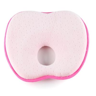 China Anti-Static Newborn Pillow Apple Shaped Soft Baby Memory Foam Pillows For Flat Head Syndrome Prevention for sale