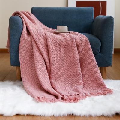 China Jacquard Sofa Blankets Pink and Throws Home Decor Cat Decoration Travel Throw Custom Airplane Living Room Bedroom Office Blanket for sale