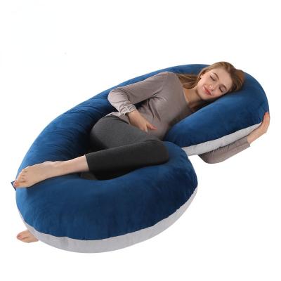 China Multifunctional Folded Lumbar Support Side Sleeping Nursing Pillow Sleep C-Shaped Side Pillow For Pregnant Women for sale