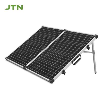 China Solarpanel 100w Portable Mono Glass Folding Pv Solar Panel 100 Watt Collapsible Glass Chewing For Power Station for sale