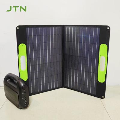 China Outdoor 100 watt solar panel 100w portable collapsible folding solar charger camping mono for rv camping for sale