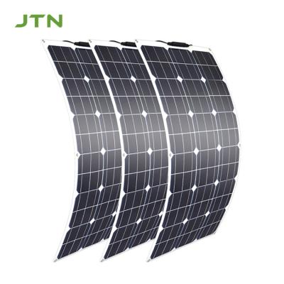 China Home Commercial Solar Flexible System ETFE PV Solarpanel 12v 24v Sunpower 100w 200w RV ​​Solar Panel Kit for sale