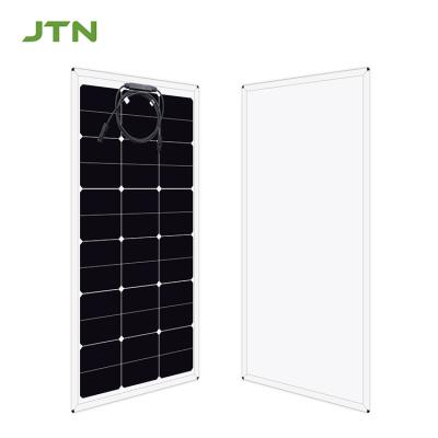 China Factory Customized Extra Thin Lightweight Chemical Glass High Efficiency New 120 Watt Glass Solar Panels for sale