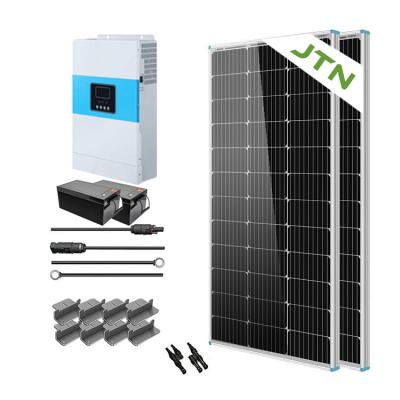 China Home Solar Power System 3kw 5kw 10kw Complete Hybrid Off Grid Solar Panel System For Home With Battery for sale