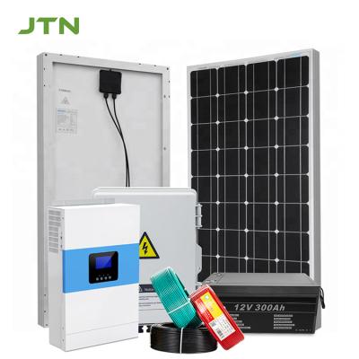 China 5000W Rooftop Solar Panel Hybrid System 3.5Kw 5Kw 8Kw Home Solar Power System for sale