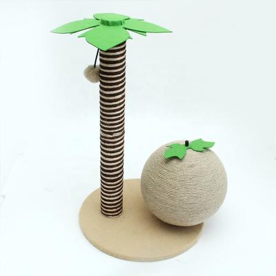 China Fashion Environmental Protection Sisal Rope Coconut Tree Cat Climbing Frame Cat Scratching Sustainable Tree for sale