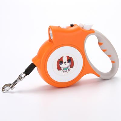 China Sustainable Pet Supplies Customized Logo Dog Walking Belt Retractable Tape Leash 5m For Pet for sale