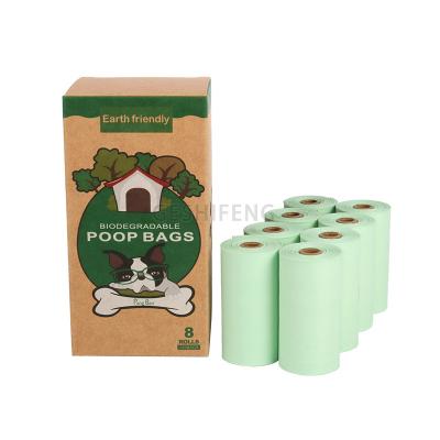 China Sustainable Biodegradable Cornstarch Dog Geshifeng Poop Waste Bag In Roll for sale